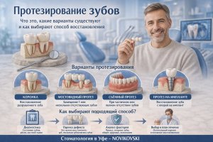 Протезирование зубов в Уфе: какие задачи решает современная ортопедическая стоматология и что важно знать пациенту