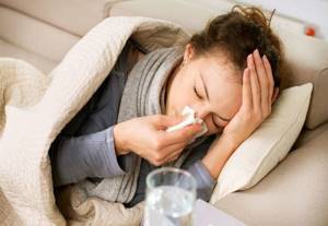 Девушки заболела гриппом