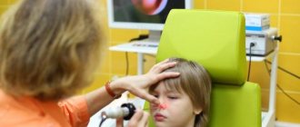 Laser therapy for a child's nose