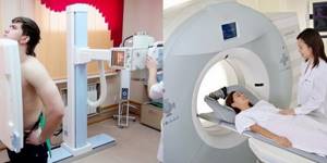 Люди проходят рентген и МРТ